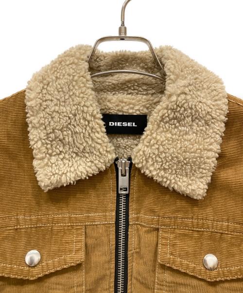 DIESEL（ディーゼル）DIESEL (ディーゼル) コーデュロイボアジャケット ブラウン サイズ:Sの古着・服飾アイテム