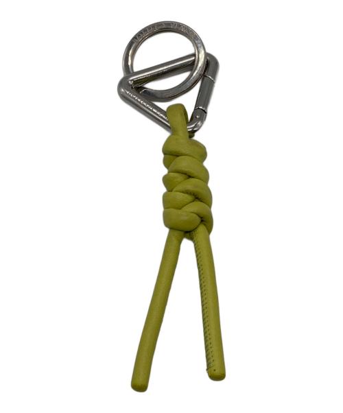 BOTTEGA VENETA（ボッテガベネタ）BOTTEGA VENETA (ボッテガベネタ) ラムスキントライアングルキーリング グリーンの古着・服飾アイテム