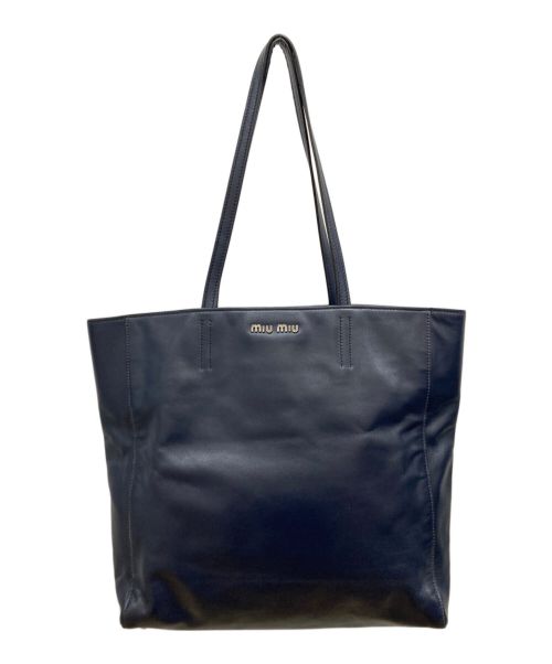 MIU MIU（ミュウミュウ）MIU MIU (ミュウミュウ) トートバッグ ネイビーの古着・服飾アイテム