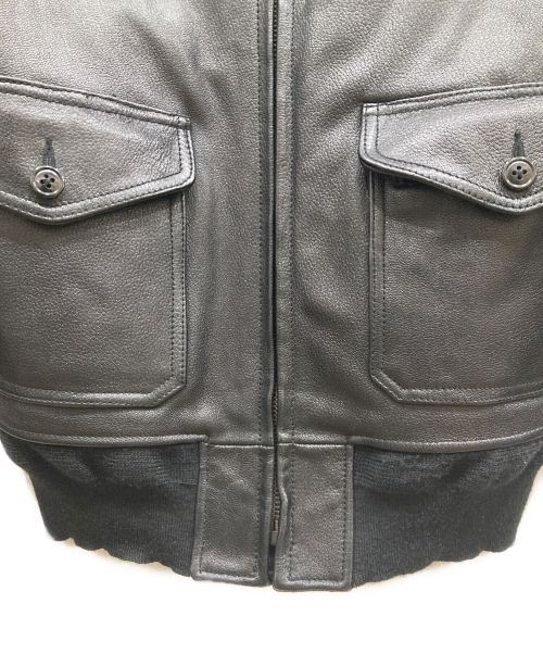 J.S HOMESTEAD（ジャーナルスタンダード ホームステッド）J.S HOMESTEAD (ジャーナルスタンダード ホームステッド) ゴートシュリンクレザーG-1ブルゾン ブラック サイズ:Mの古着・服飾アイテム