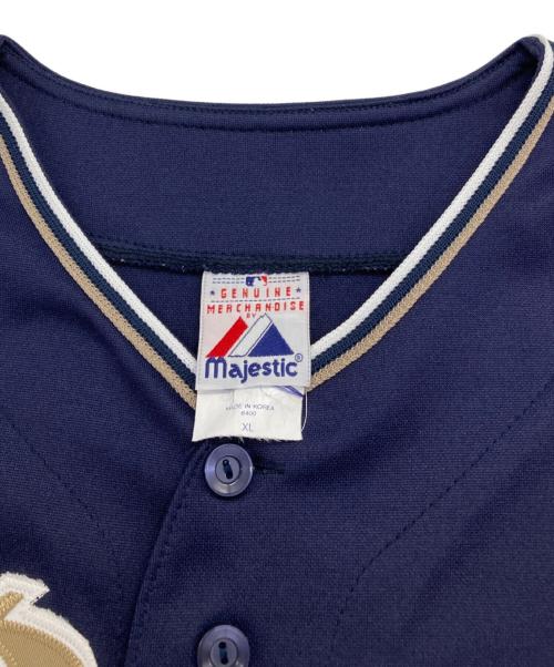 Majestic（マジェスティック）Majestic (マジェスティック) 90ｓベースボールシャツ ネイビー サイズ:XLの古着・服飾アイテム