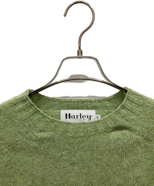 Harley of SCOTLAND（ハーレーオブスコットランド）Harley of SCOTLAND (ハーレーオブスコットランド) ウールニット グリーン サイズ:40の古着・服飾アイテム