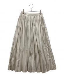 DEMYLEE（デミリー）の古着「ストライプスカート」｜ホワイト