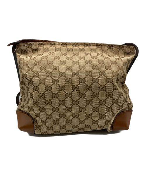 GUCCI（グッチ）GUCCI (グッチ) GGキャンバスショルダーバッグ ブラウンの古着・服飾アイテム