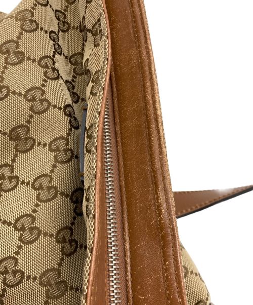 GUCCI（グッチ）GUCCI (グッチ) GGキャンバスショルダーバッグ ブラウンの古着・服飾アイテム