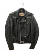 Schottショット）の古着「ダブルライダースレザージャケット」｜ブラック