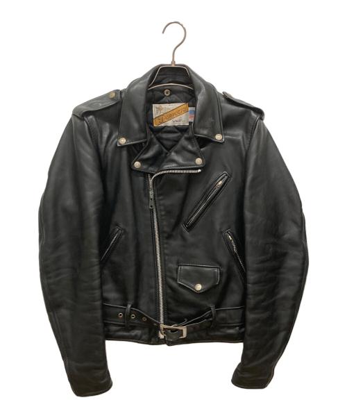 Schott（ショット）shott (ショット) ダブルライダースレザージャケット ブラック サイズ:36の古着・服飾アイテム