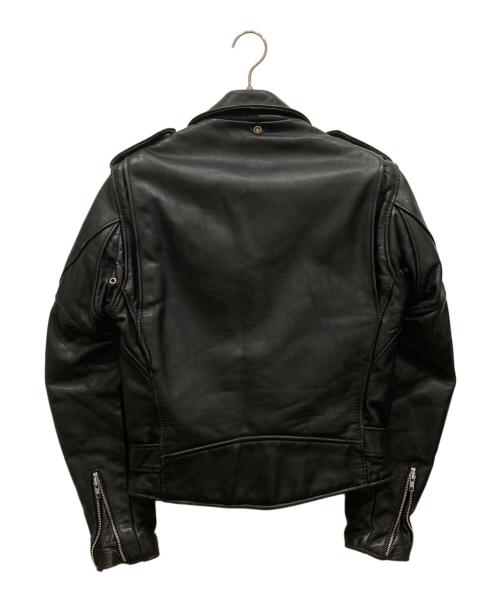 Schott（ショット）shott (ショット) ダブルライダースレザージャケット ブラック サイズ:36の古着・服飾アイテム