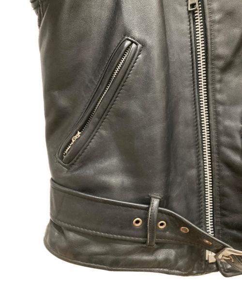 Schott（ショット）shott (ショット) ダブルライダースレザージャケット ブラック サイズ:36の古着・服飾アイテム
