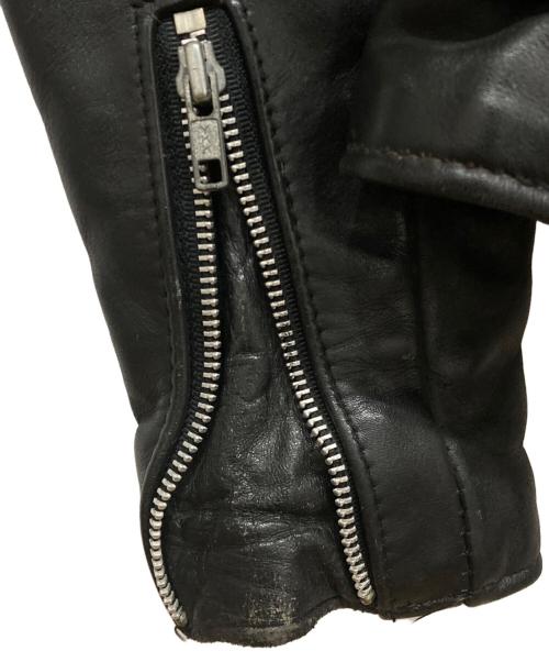 Schott（ショット）shott (ショット) ダブルライダースレザージャケット ブラック サイズ:36の古着・服飾アイテム