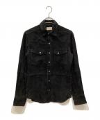 NUDIE JEANSヌーディー・ジーンズ）の古着「スウェードシャツ」｜ブラック