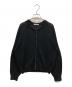 COMME CA（コムサ）の古着「透かし編みニットブルゾン」｜ブラック
