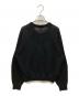 COMME CA (コムサ) 透かし編みニットブルゾン ブラック サイズ:9：5000円