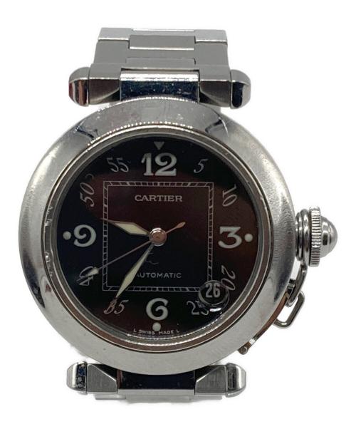 Cartier（カルティエ）Cartier (カルティエ) パシャC スモールデイト リストウォッチ  W31076M7 ブラック サイズ:腕回りサイズ15㎝の古着・服飾アイテム