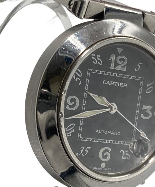 Cartier（カルティエ）Cartier (カルティエ) パシャC スモールデイト リストウォッチ  W31076M7 ブラック サイズ:腕回りサイズ15㎝の古着・服飾アイテム