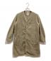 DANTON（ダントン）の古着「FLEECE COLLARLESS COAT」｜ベージュ