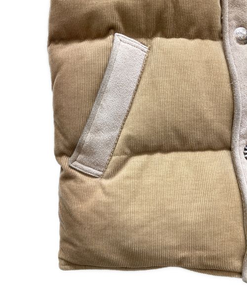 Ron Herman（ロンハーマン）Ron Herman (ロンハーマン) コーデュロイコンチョダウンジャケット ベージュ サイズ:Sの古着・服飾アイテム