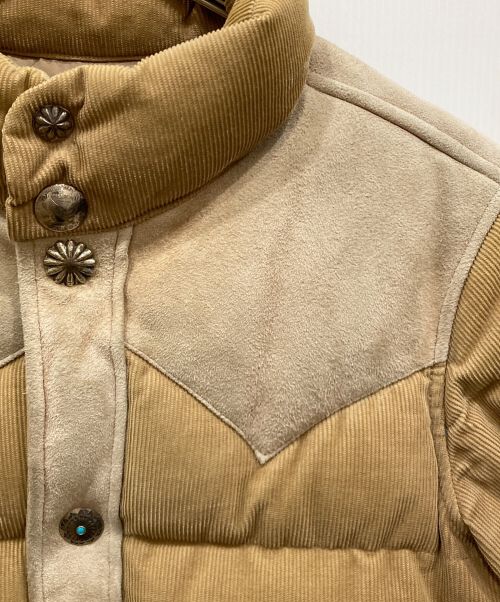 Ron Herman（ロンハーマン）Ron Herman (ロンハーマン) コーデュロイコンチョダウンジャケット ベージュ サイズ:Sの古着・服飾アイテム