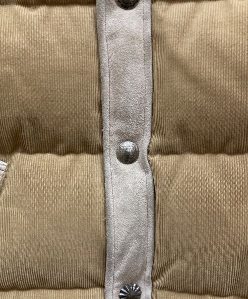 Ron Herman（ロンハーマン）Ron Herman (ロンハーマン) コーデュロイコンチョダウンジャケット ベージュ サイズ:Sの古着・服飾アイテム
