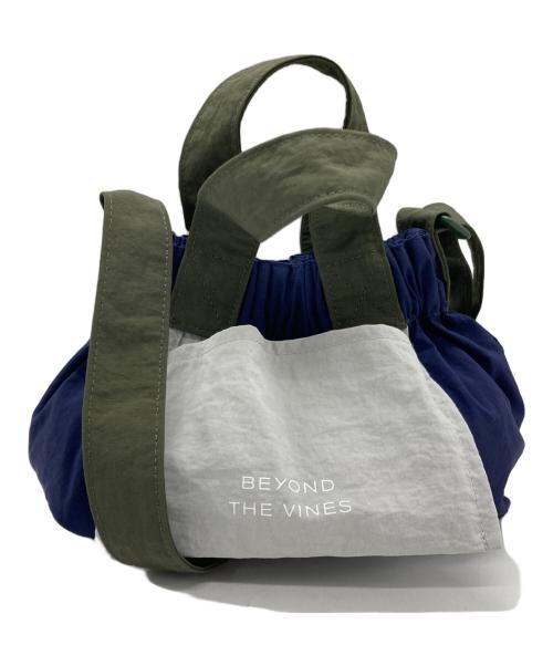 BEYOND THE VINES（ビヨンド ザ バインズ）BEYOND THE VINES (ビヨンド ザ バインズ) Micro Dumpling Bag ネイビー×カーキの古着・服飾アイテム