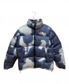 THE NORTH FACE×SUPREMEザ ノース フェイス×シュプリーム）の古着「Bleached Denim Print Nuptse Jacket」｜ブルー