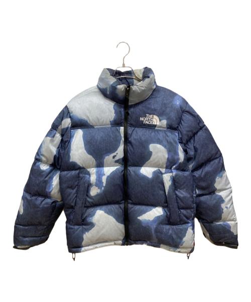 THE NORTH FACE（ザ ノース フェイス）THE NORTH FACE (ザ ノース フェイス) SUPREME (シュプリーム) Bleached Denim Print Nuptse Jacket ブルー サイズ:Ⅿの古着・服飾アイテム