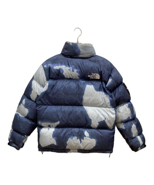 THE NORTH FACE（ザ ノース フェイス）THE NORTH FACE (ザ ノース フェイス) SUPREME (シュプリーム) Bleached Denim Print Nuptse Jacket ブルー サイズ:Ⅿの古着・服飾アイテム