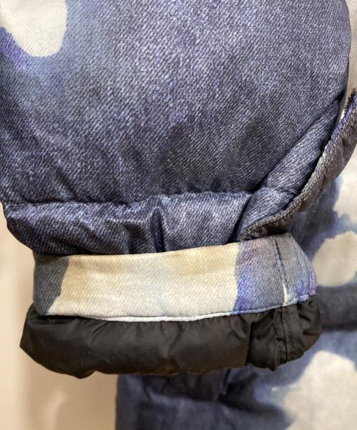 THE NORTH FACE（ザ ノース フェイス）THE NORTH FACE (ザ ノース フェイス) SUPREME (シュプリーム) Bleached Denim Print Nuptse Jacket ブルー サイズ:Ⅿの古着・服飾アイテム