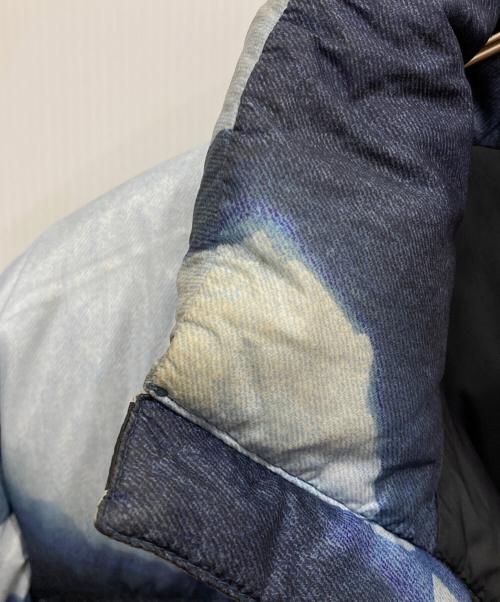 THE NORTH FACE（ザ ノース フェイス）THE NORTH FACE (ザ ノース フェイス) SUPREME (シュプリーム) Bleached Denim Print Nuptse Jacket ブルー サイズ:Ⅿの古着・服飾アイテム