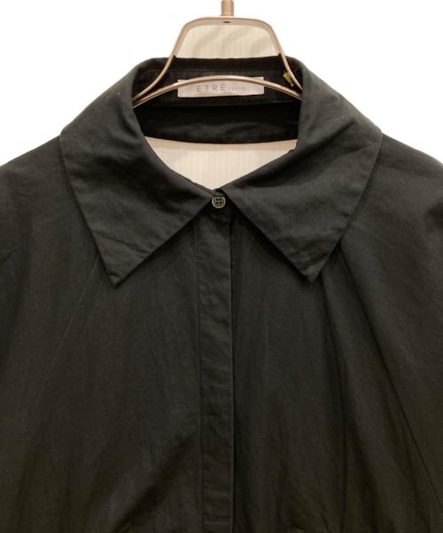 ETRE TOKYO（エトレトウキョウ）ETRE TOKYO (エトレトウキョウ) バックツイストコットンリネンワンピース ブラック サイズ:freeの古着・服飾アイテム