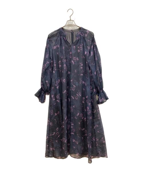 Ameri（アメリ）AMERI (アメリ) NORA FLOWER LAYERED DRESS ネイビー サイズ:Ⅿの古着・服飾アイテム