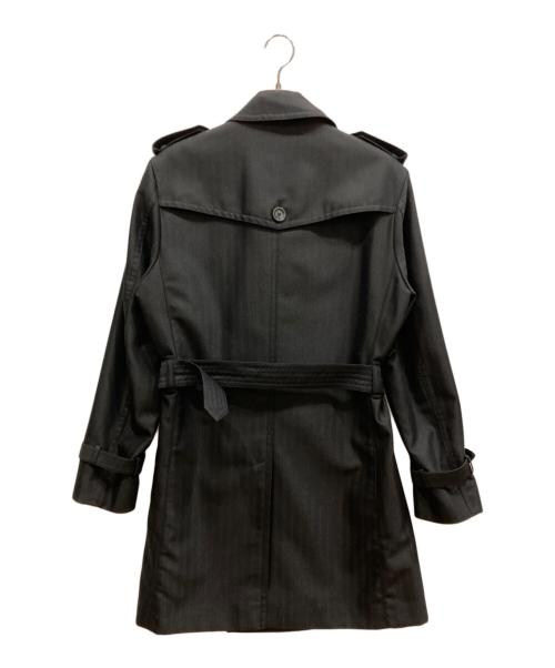 BURBERRY BLACK LABEL（バーバリーブラックレーベル）BURBERRY BLACK LABEL (バーバリーブラックレーベル) ウールトレンチコート ブラック サイズ:SIZE Lの古着・服飾アイテム