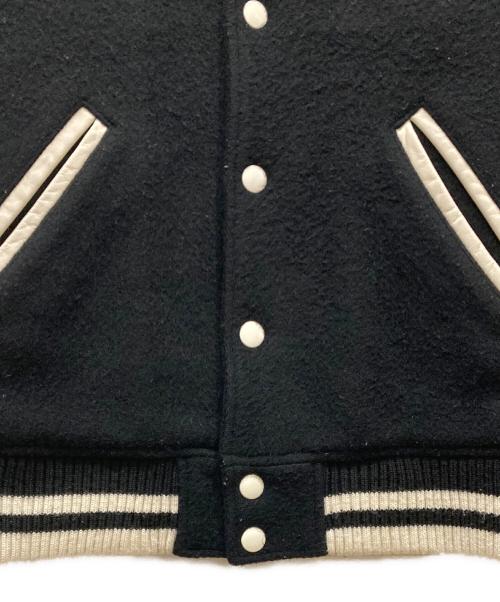 STIFF（スティッフ）STIFF (スティッフ) レザー切替スタジャン ブラック×ホワイト サイズ:SIZE Mの古着・服飾アイテム