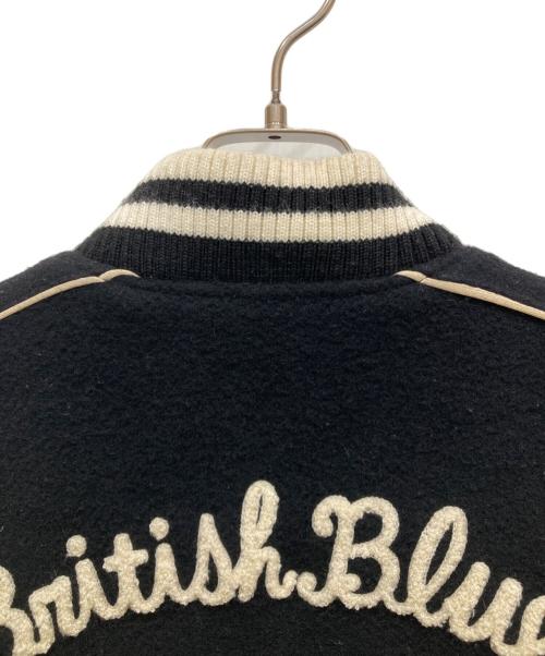 STIFF（スティッフ）STIFF (スティッフ) レザー切替スタジャン ブラック×ホワイト サイズ:SIZE Mの古着・服飾アイテム