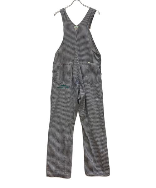 OSH KOSH（オシュコシュ）OSH KOSH (オシュコシュ) ヒッコリーデニムオーバーオール ブルー×ホワイト サイズ:freeの古着・服飾アイテム