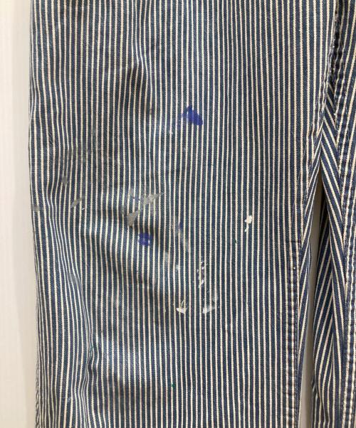 OSH KOSH（オシュコシュ）OSH KOSH (オシュコシュ) ヒッコリーデニムオーバーオール ブルー×ホワイト サイズ:freeの古着・服飾アイテム