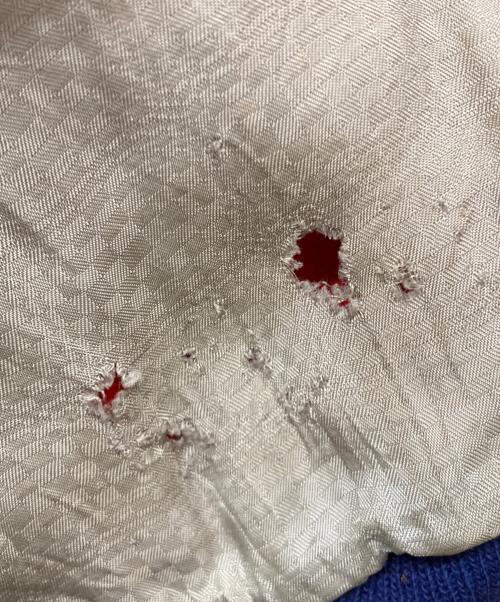 butwin（バトウィン）BUTWIN (バトウィン) ヴィンテージスタジャン ブルー×ホワイト サイズ:SIZE 38の古着・服飾アイテム