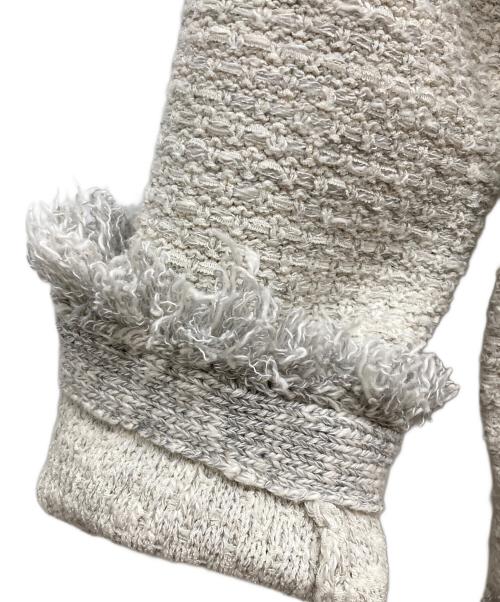 qualite（カリテ）qualite (カリテ) フリンジツイードニットジャケット グレー サイズ:SIZE Freeの古着・服飾アイテム