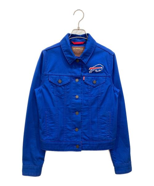 LEVI'S（リーバイス）LEVI'S (リーバイス) NFL (エヌエフエル) Twill Trucker Button-Up ブルー×レッド サイズ:SIZE Sの古着・服飾アイテム