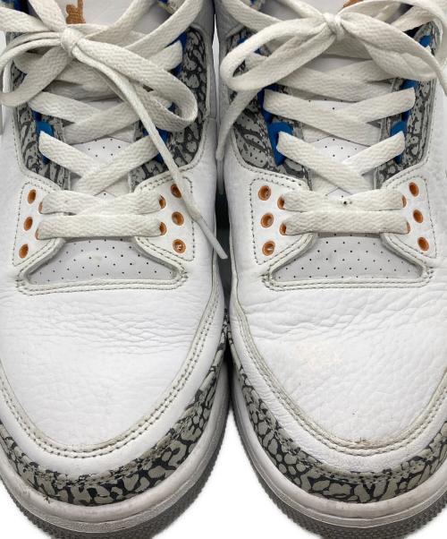 NIKE（ナイキ）NIKE (ナイキ) AIR JORDAN 3 RETRO ホワイト×ブルー サイズ:27の古着・服飾アイテム