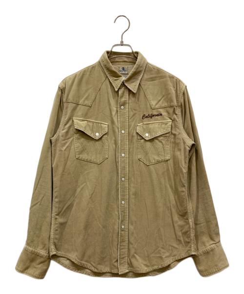 Wrangler（ラングラー）Wrangler (ラングラー) Ron Herman (ロンハーマン) コーデュロイウエスタンシャツ ベージュ サイズ:SIZE Lの古着・服飾アイテム
