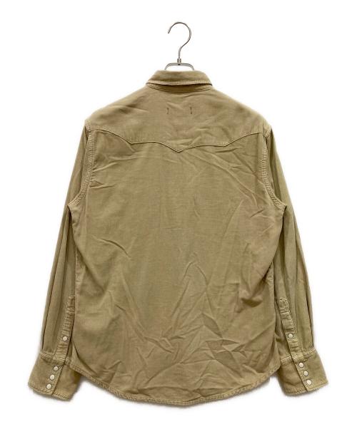 Wrangler（ラングラー）Wrangler (ラングラー) Ron Herman (ロンハーマン) コーデュロイウエスタンシャツ ベージュ サイズ:SIZE Lの古着・服飾アイテム