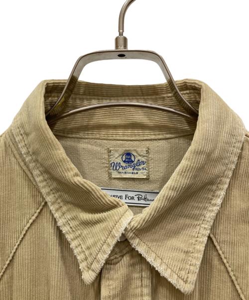 Wrangler（ラングラー）Wrangler (ラングラー) Ron Herman (ロンハーマン) コーデュロイウエスタンシャツ ベージュ サイズ:SIZE Lの古着・服飾アイテム