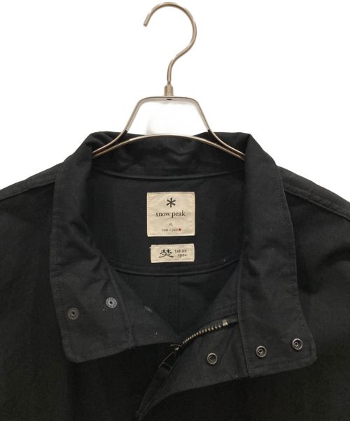 Snow peak（スノーピーク）snow peak (スノーピーク) TAKIBI Canvas Coat XL Black ブラック サイズ:XLの古着・服飾アイテム