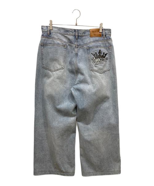 9090（9090）9090 (9090) King Logo Damage Denim インディゴ サイズ:SIZE XLの古着・服飾アイテム