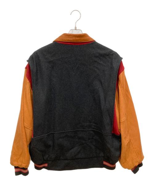 GANT（ガント）GANT (ガント) 90s ウールレザーアワードジャケット グレー×ブラウン サイズ:SIZE Lの古着・服飾アイテム