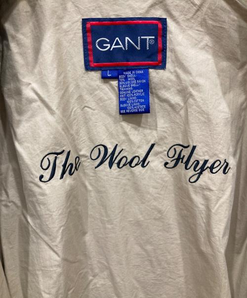 GANT（ガント）GANT (ガント) 90s ウールレザーアワードジャケット グレー×ブラウン サイズ:SIZE Lの古着・服飾アイテム