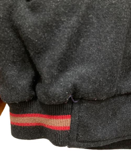 GANT（ガント）GANT (ガント) 90s ウールレザーアワードジャケット グレー×ブラウン サイズ:SIZE Lの古着・服飾アイテム