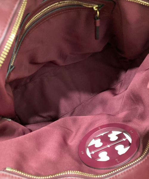 TORY BURCH（トリーバーチ）TORY BURCH (トリーバーチ) スウェードトートバッグ ワインレッドの古着・服飾アイテム