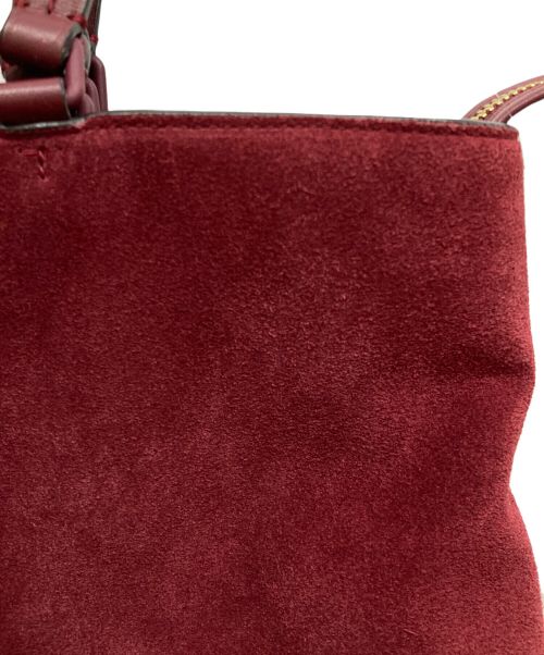TORY BURCH（トリーバーチ）TORY BURCH (トリーバーチ) スウェードトートバッグ ワインレッドの古着・服飾アイテム